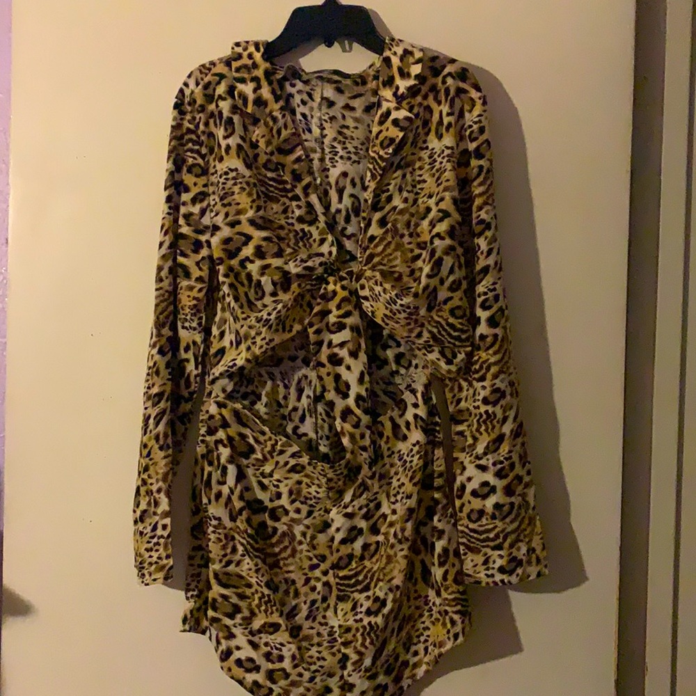 Leopard print one piece